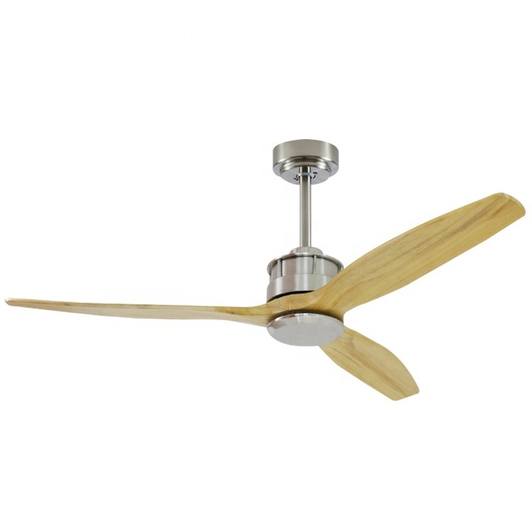 Luxurious Modern Designer Decorative Reverse Function Remote Control Energy Saving BLDC Motor Timber Wooden Blades Ceiling Fan