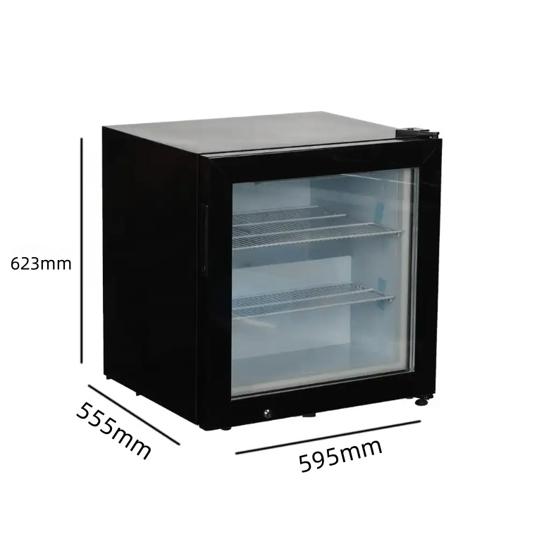 Vanace SD55L Commercial Ice Cream Upright Display Mini Fridge Freezer