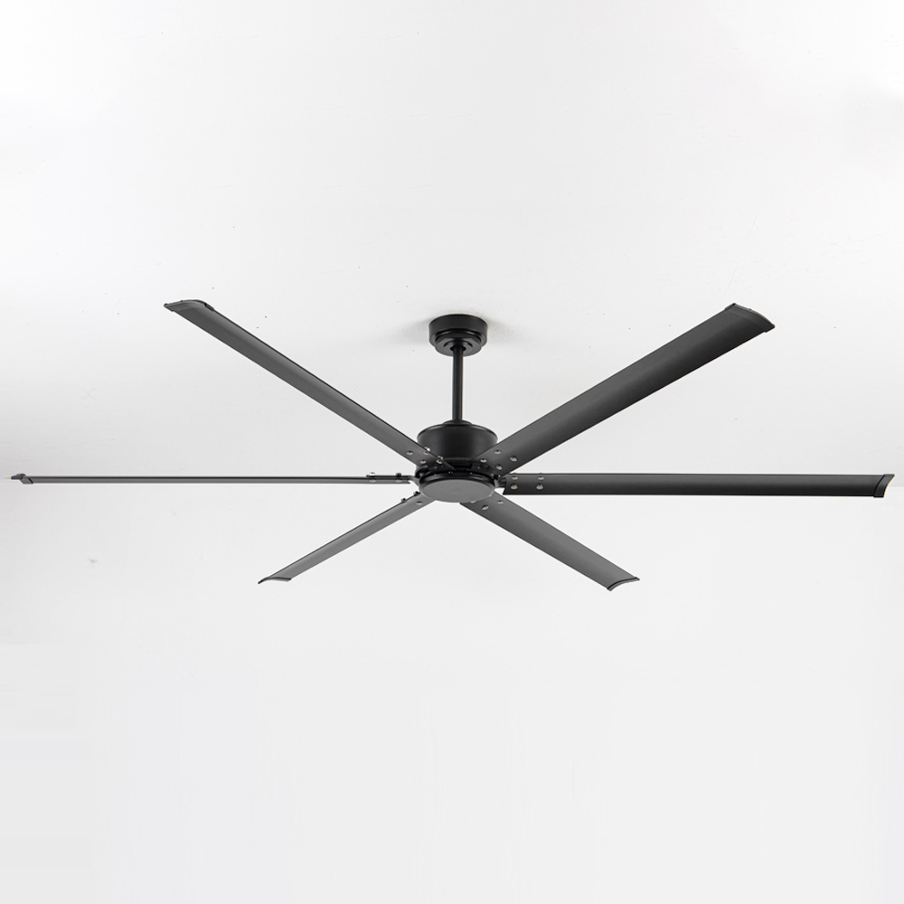 Modern Sports Leisure Yoga Gym Extra Large House Saving Brushless DC Big Diameter Size Aluminum Blade Ceiling Fan With Light