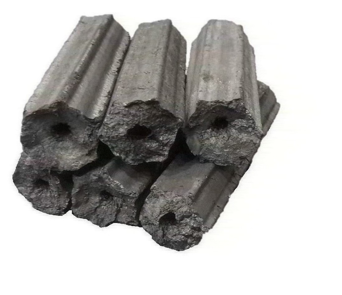 Korea Quality Smokeless 6 Hours BBQ wood Charcoal, BBQ Charcoal Hexagonal Shape Hardwood Sawdust Briquette Charcoal