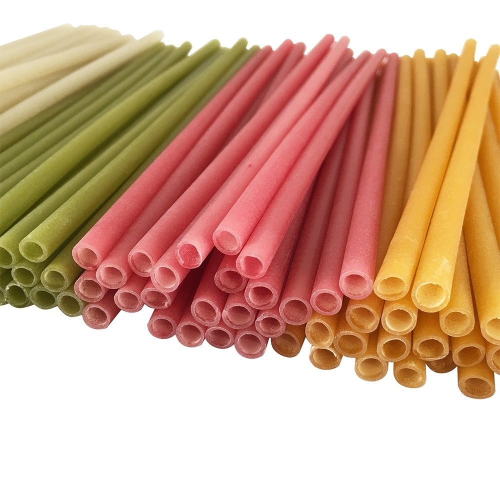 Edible Rice Straw Pasta Colorful For Party Biodegradable Disposable Drinking straw With Logo From Vietnam