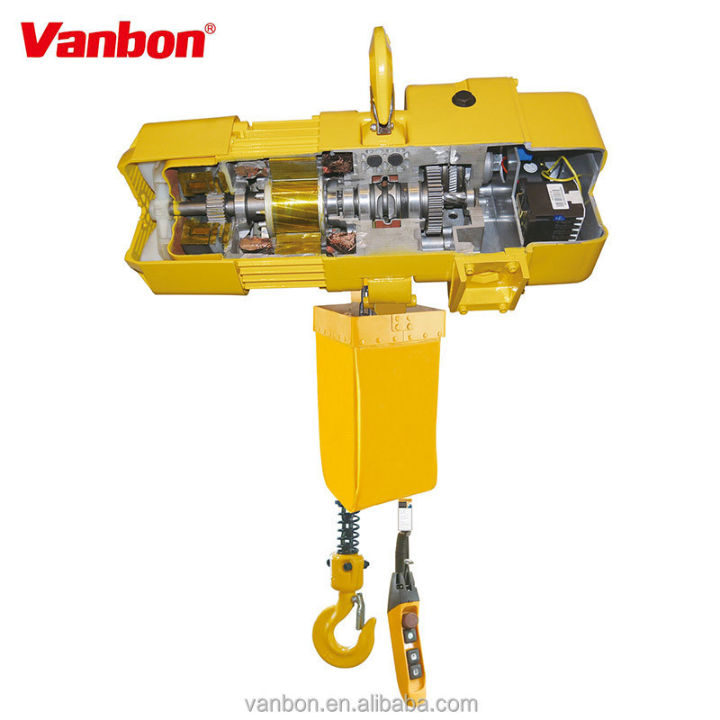 Vanbon 2t Vanbon manufacturer construction galvanized chain motorized trolley Electric Chain Hoist