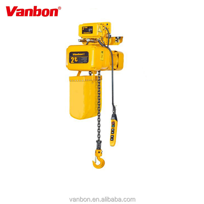 Vanbon 2t Vanbon manufacturer construction galvanized chain motorized trolley Electric Chain Hoist