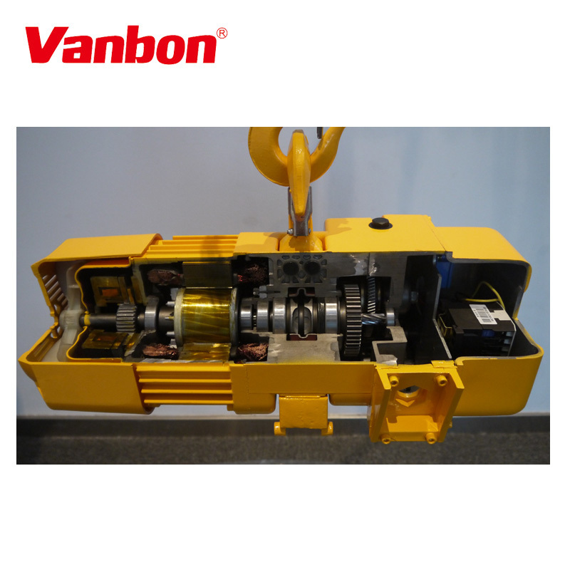 Vanbon 2t Vanbon manufacturer construction galvanized chain motorized trolley Electric Chain Hoist