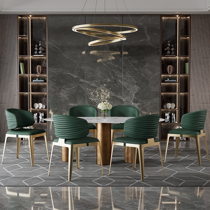 Wholesale modern dining room furniture chair luxury modern design black chair upholstered soft fabric velvet dining chairs