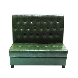 Commercial restaurant furniture green leather booth seating