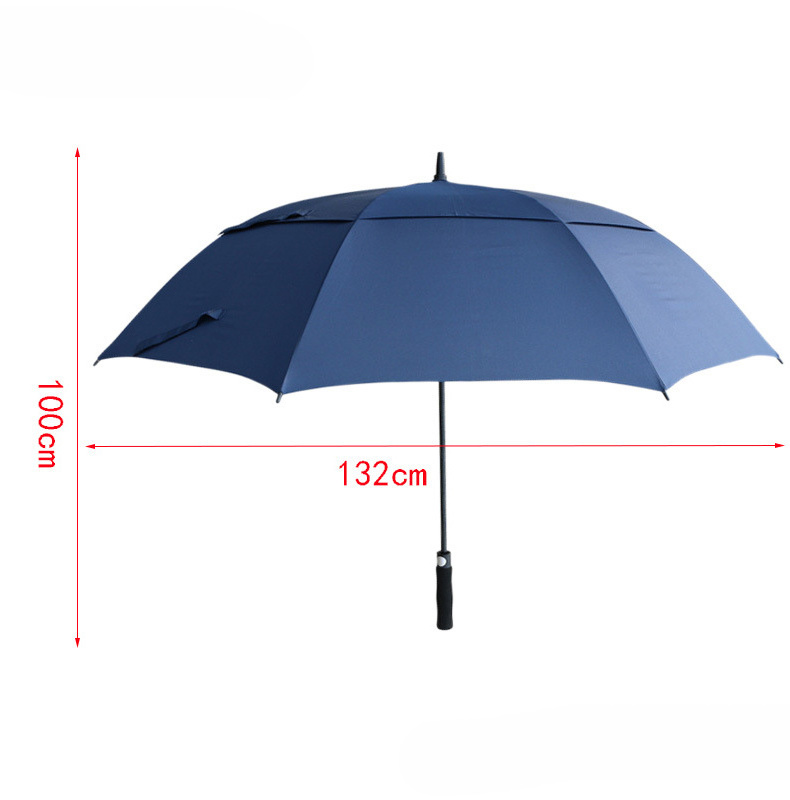 Factory wholesale Large 58/62/68 Inch Automatic Open Umbrella Double Canopy Vented Umbrella Windproof Waterproof  Golf  Umbrella