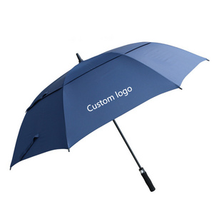 Factory wholesale Large 58/62/68 Inch Automatic Open Umbrella Double Canopy Vented Umbrella Windproof Waterproof  Golf  Umbrella