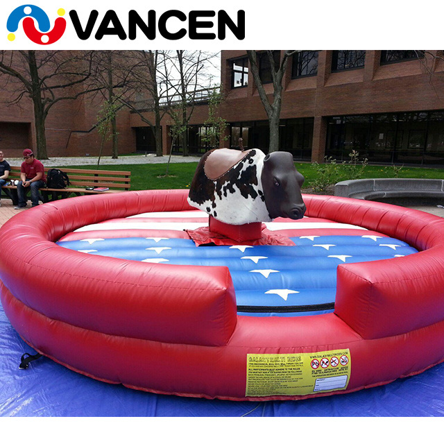 High quality competitive price inflatable sport games PVC Yellow Race to the Top inflatable mechanical rodeo bull price