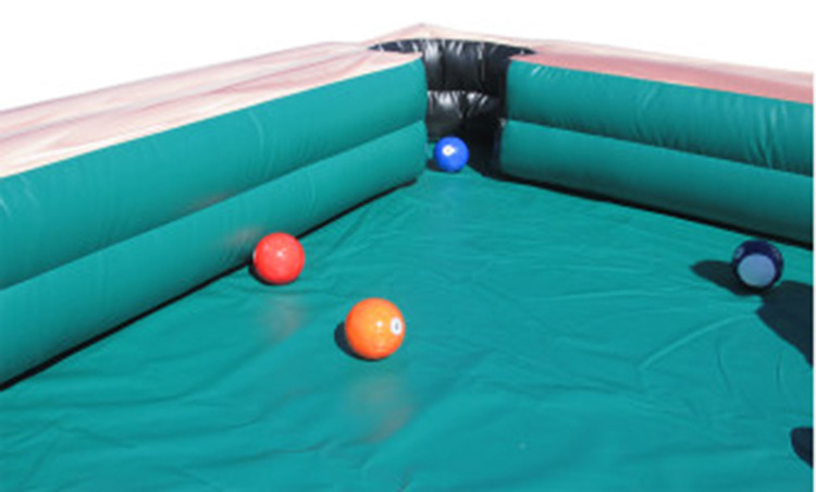 Big Inflatable Billiard Sport Games Funny Interactive Inflatable Soccer Pool Table Foot Snook