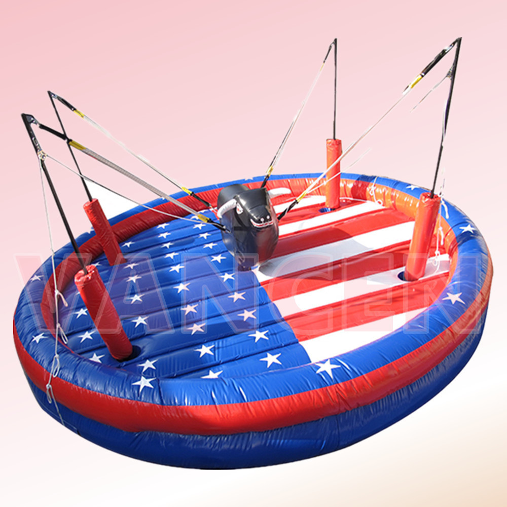 High quality competitive price inflatable sport games PVC Yellow Race to the Top inflatable mechanical rodeo bull price