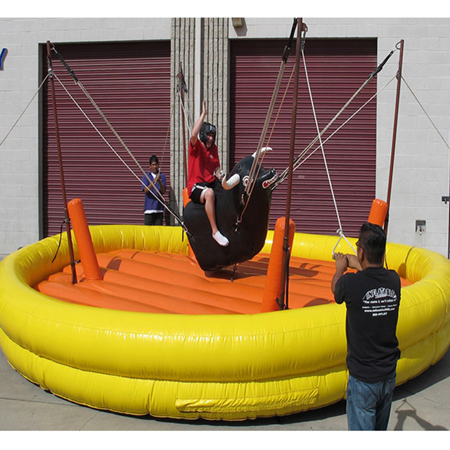 High quality competitive price inflatable sport games PVC Yellow Race to the Top inflatable mechanical rodeo bull price