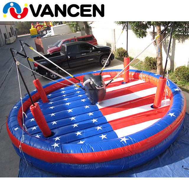 High quality competitive price inflatable sport games PVC Yellow Race to the Top inflatable mechanical rodeo bull price