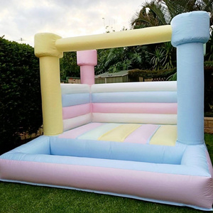 Mini Inflatable Bouncy Castle White Jumping Castle Toddler Inflatable Bounce House With Ball Pit Pool