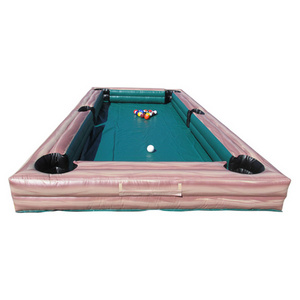 Big Inflatable Billiard Sport Games Funny Interactive Inflatable Soccer Pool Table Foot Snook