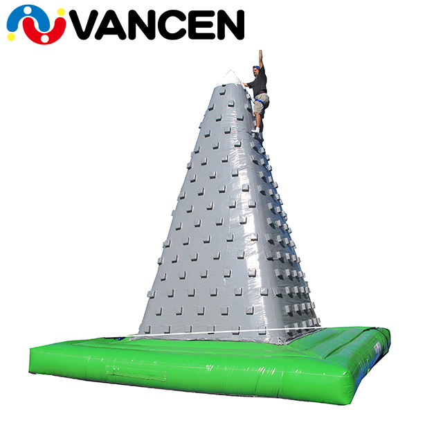 Factory price inflatable climbing tower outdoor sport games high quality inflatable rock climbing wall with holds for kids