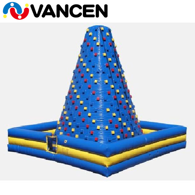 Factory price inflatable climbing tower outdoor sport games high quality inflatable rock climbing wall with holds for kids