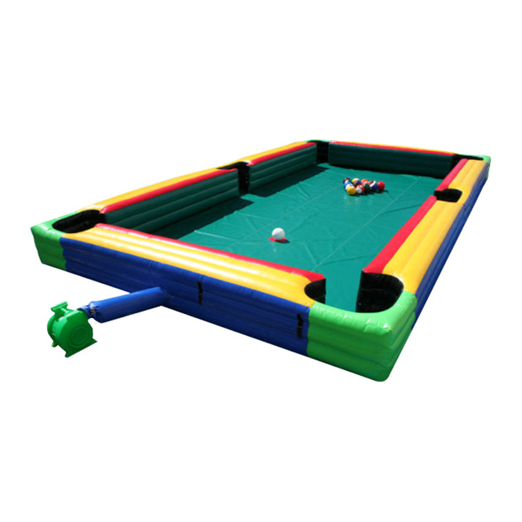 Big Inflatable Billiard Sport Games Funny Interactive Inflatable Soccer Pool Table Foot Snook