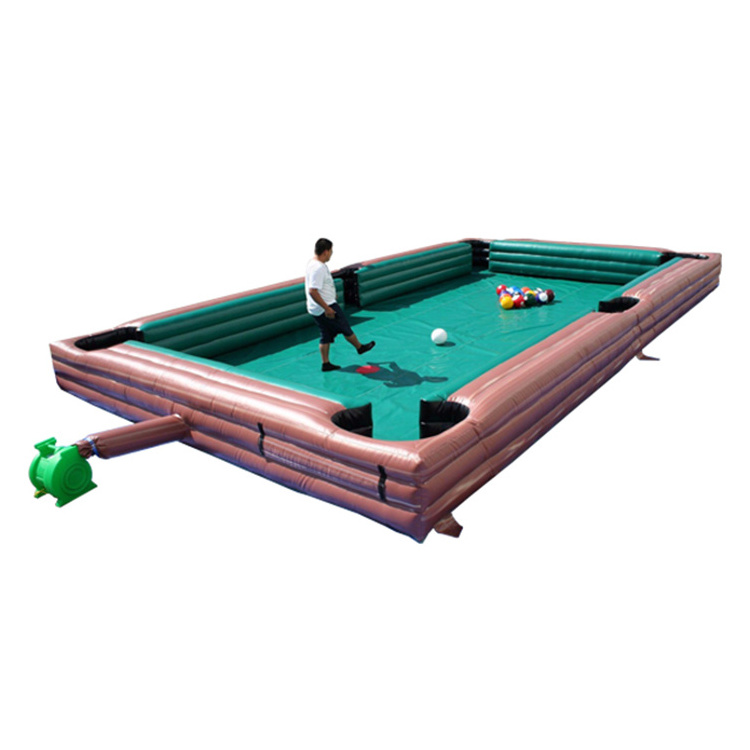 Big Inflatable Billiard Sport Games Funny Interactive Inflatable Soccer Pool Table Foot Snook