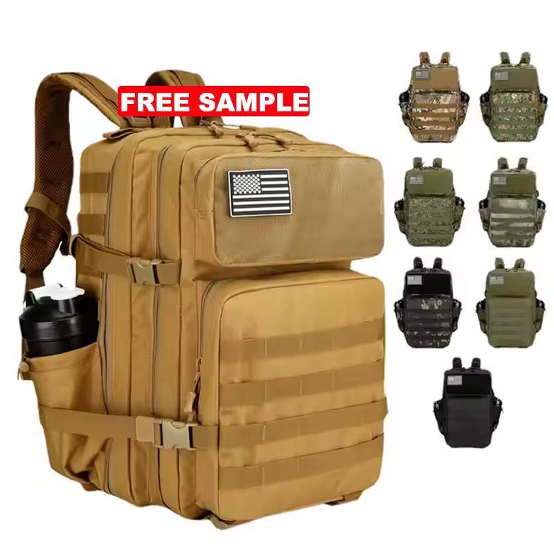 Wholesale Outdoor Sports Gym Bag Travel Hiking Hunting Range Waterproof Camo Molle Tactical Backpack For Camping Mountaineering