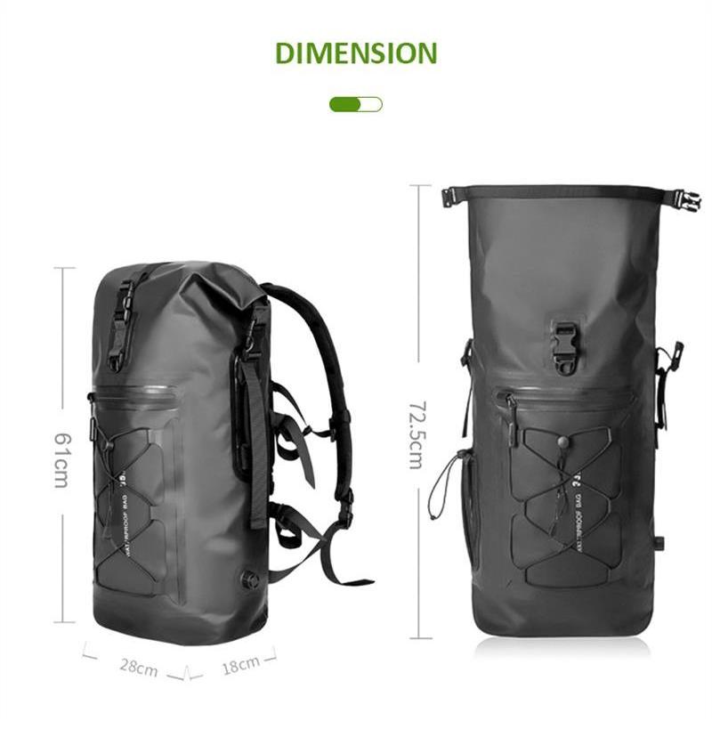 Wholesale Custom Logo Welding Roll Top Pvc Tarpaulin Fully Waterproof Camping Hiking Backpack Dry Back Pack For Outdoor Travel