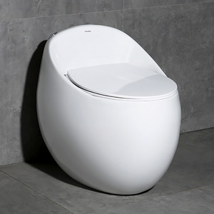 Modern Design Water Save Ceramic Round Egg-shape Wc Toilet One Piece Siphonic Closestool Ceramic Wc Toilet Bowl