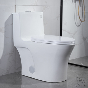 Cupc American Bathroom Water Closet Upc White Ceramic Elongated Porcelain Siphonic Flush One Piece Toilet