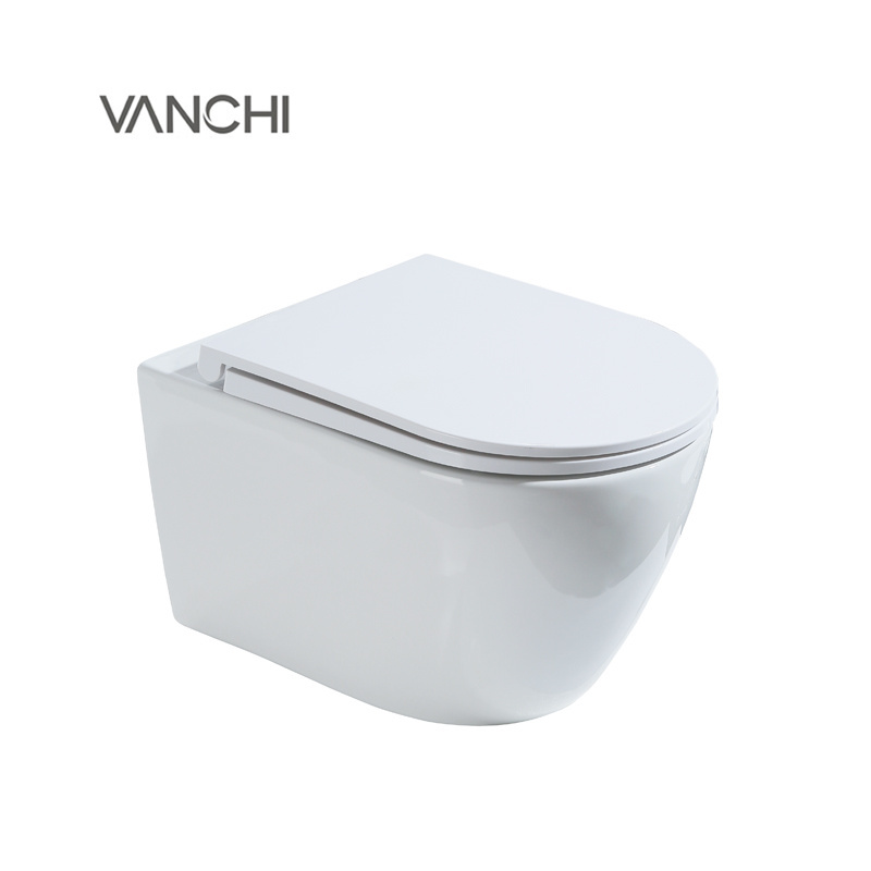 European Standard Watermark Ceramic Sanitary Ware Wall Mounted Floating Rimless Toilet Bowl Ceramic Closestool Wall Hung Toilet