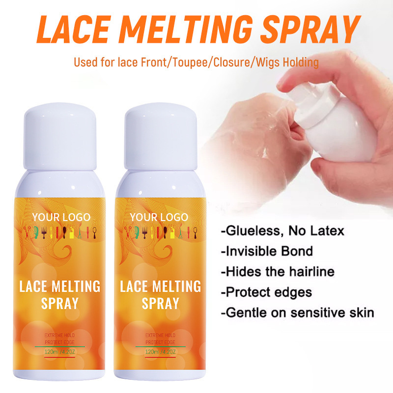 Private Label Lace Front Wig Spray Adhesive Glue Spray Melting Spray Lace Glue