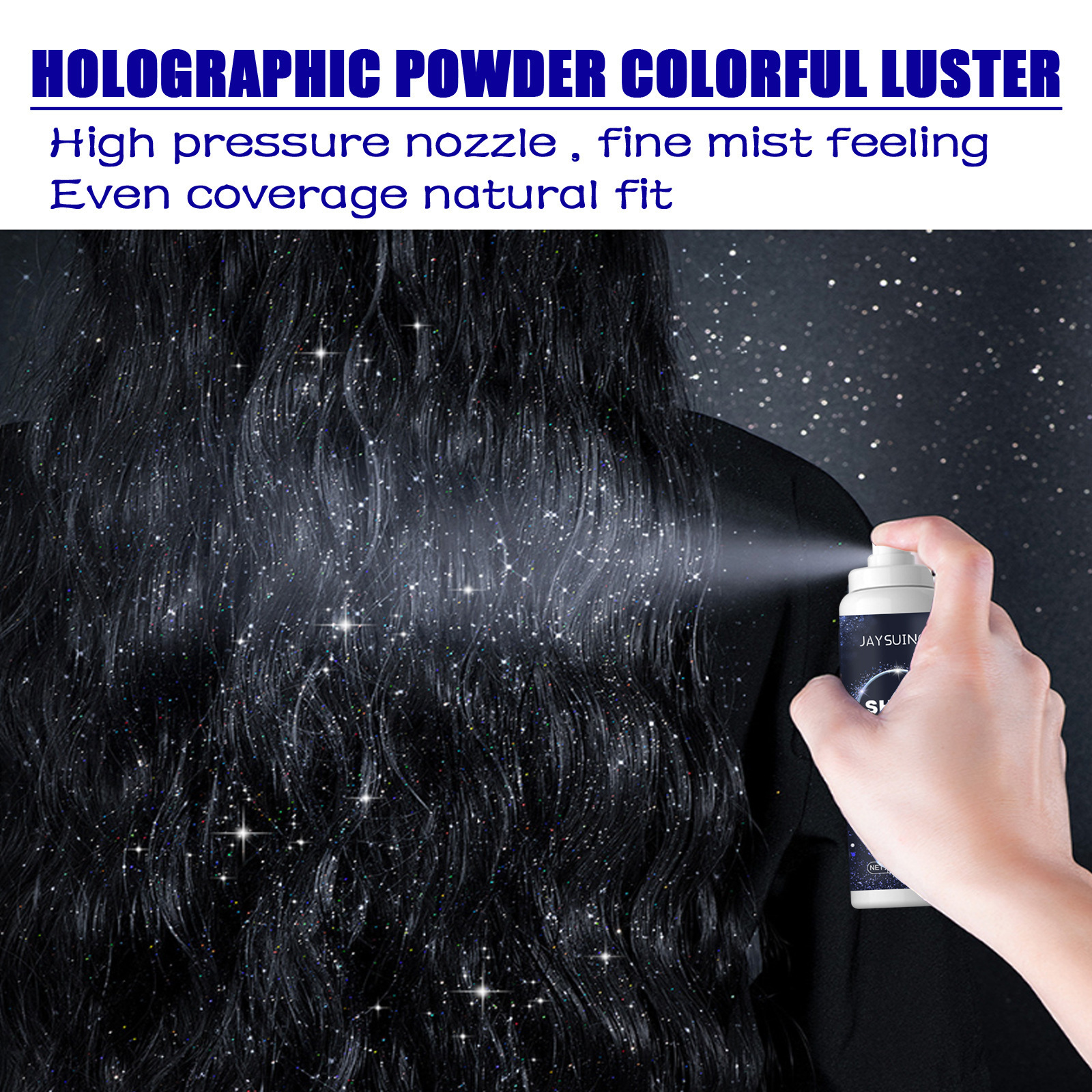 Private Label Cruelty Free Vegan Highlighter Colored Hair Spray Shiny Glitter Organic Body Shimmer Spray