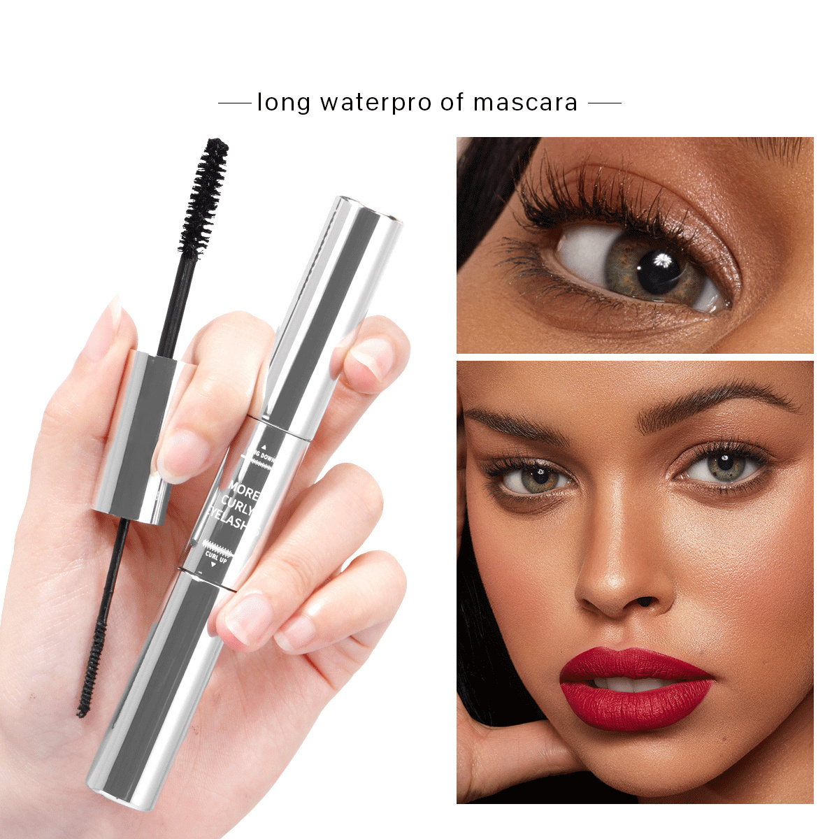 Two End Silver Mascara Dual Ended 4d Silk Fiber Lash Mascara Waterproof Low MOQ Vegan Double Sided Mascara