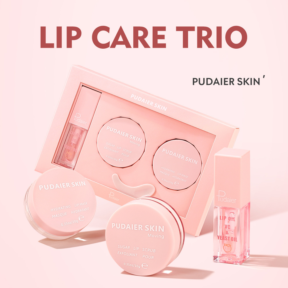 Pudaier Lip Scrub And Balm Moisturizing Set Lip Carepink Lipmask Care Collagen Lip Mask Kit