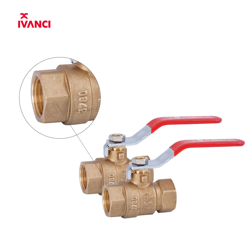 IVANCI 1/2 inch female thread High Quality Long Life Full Bore Brass Ball Valve