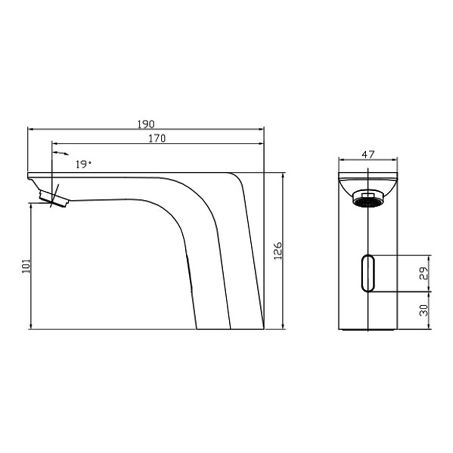 Good Quality Commercial Smart Sensor Faucets for Public Washroom Touchless Basin Taps