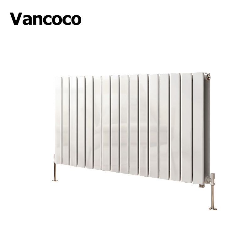 Vancoco 600x1210mm White Gloss Double Flat Panel Horizontal Room Heaters Water Radiator