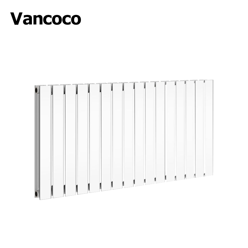 Vancoco 600x1210mm White Gloss Double Flat Panel Horizontal Room Heaters Water Radiator