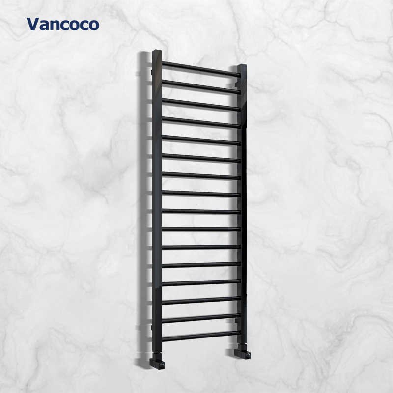 NF01 1600*500mm luxury square pipe black nickel spray paint heated towel rail rack