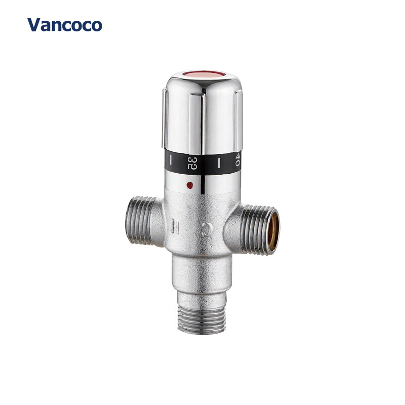 Vancoco YK134H nickel plated 3 way thermostatic mixing valve