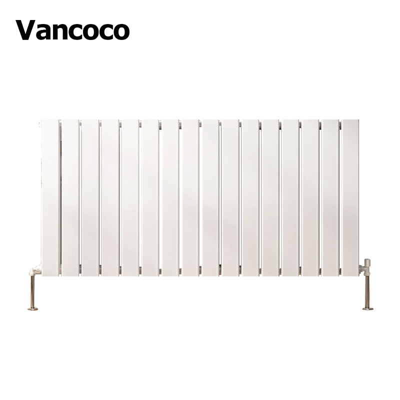 Vancoco 600x1210mm White Gloss Double Flat Panel Horizontal Room Heaters Water Radiator