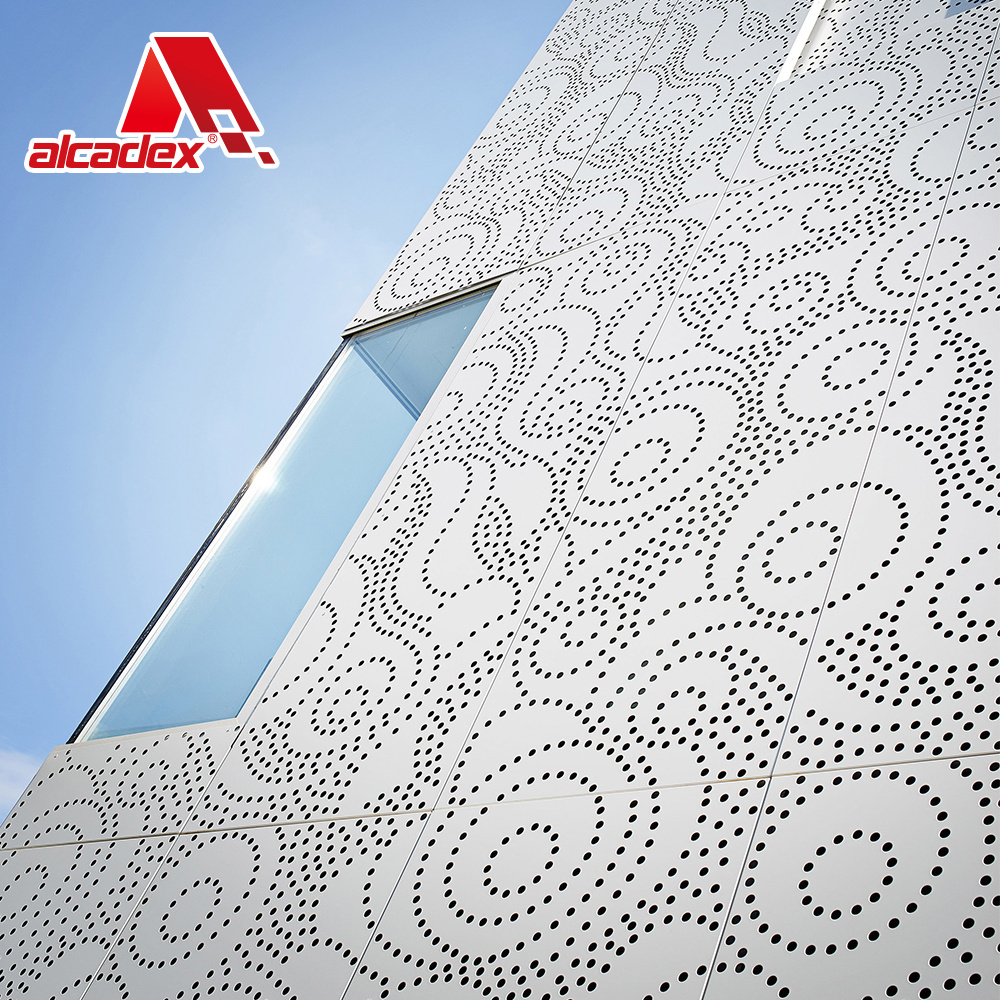 wholesale Art Perforated Punched Aluminum Art Curtain Wall Exterior Facade Cladding Materials Metal Wall Cladding Panels