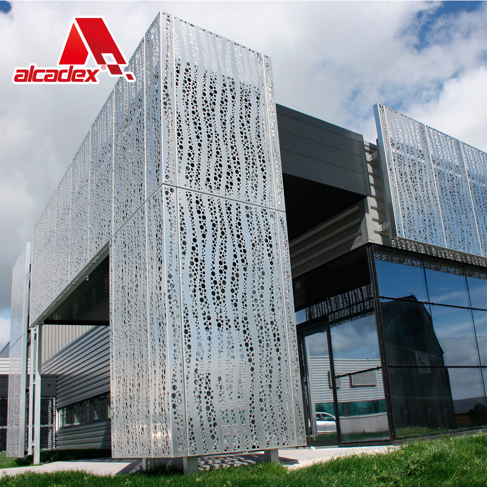 wholesale Art Perforated Punched Aluminum Art Curtain Wall Exterior Facade Cladding Materials Metal Wall Cladding Panels