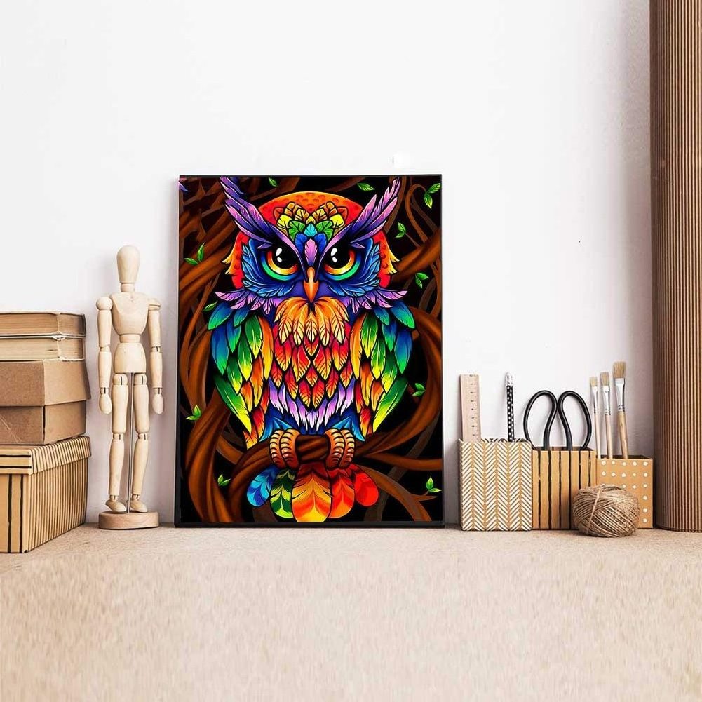 5D Diamond Painting Round And Square Full Drill Dream Owl DIY Diamond Painting Arts Crystal Drawing Gift for Adults Kids