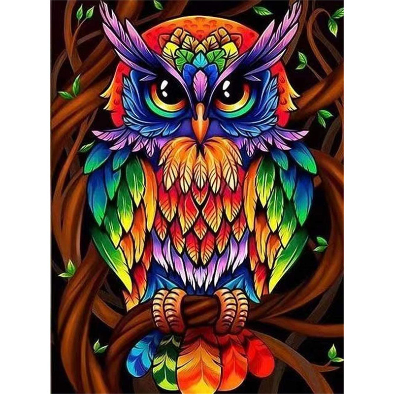 5D Diamond Painting Round And Square Full Drill Dream Owl DIY Diamond Painting Arts Crystal Drawing Gift for Adults Kids