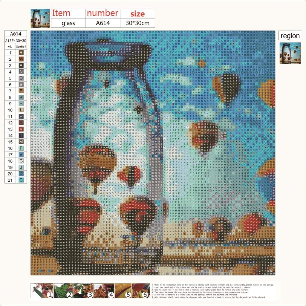 DIY Full Drill Square Or Round Diamond Embroidery Hot Air Balloon  Diamond Painting For Wall Decor