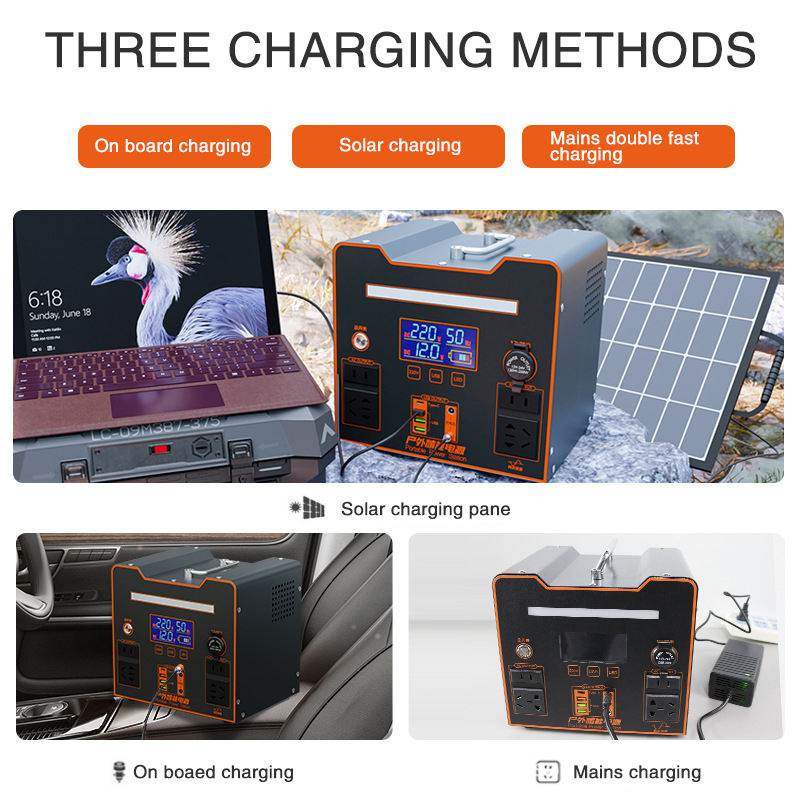 Solar Power Charging Solar Electric Car Charger Station With Solar Panel 600w Mini Solar Portable Power Station And Solar Panel