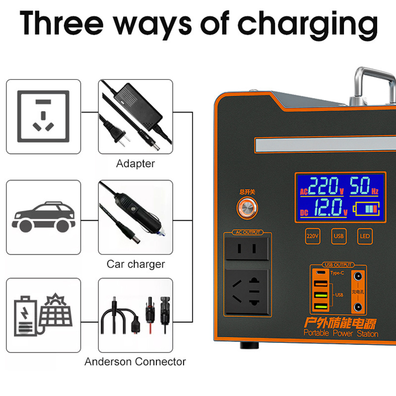 Solar Power Charging Solar Electric Car Charger Station With Solar Panel 600w Mini Solar Portable Power Station And Solar Panel