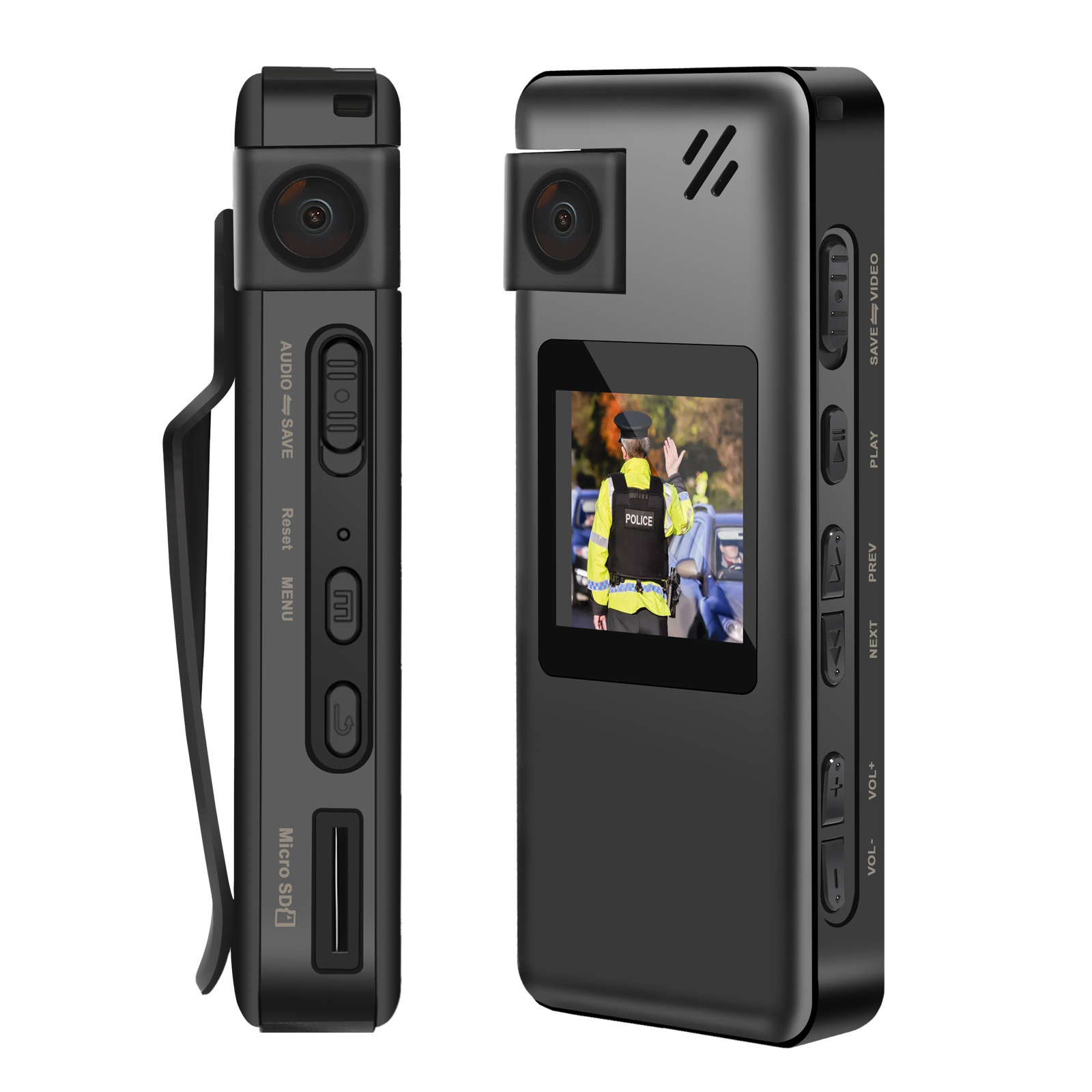 Vandlion A32 Mini Body Camera 180 Degree Rotating Lens Motion Detection Camcorder HD 1080P OTG Video Recording for Riding Office