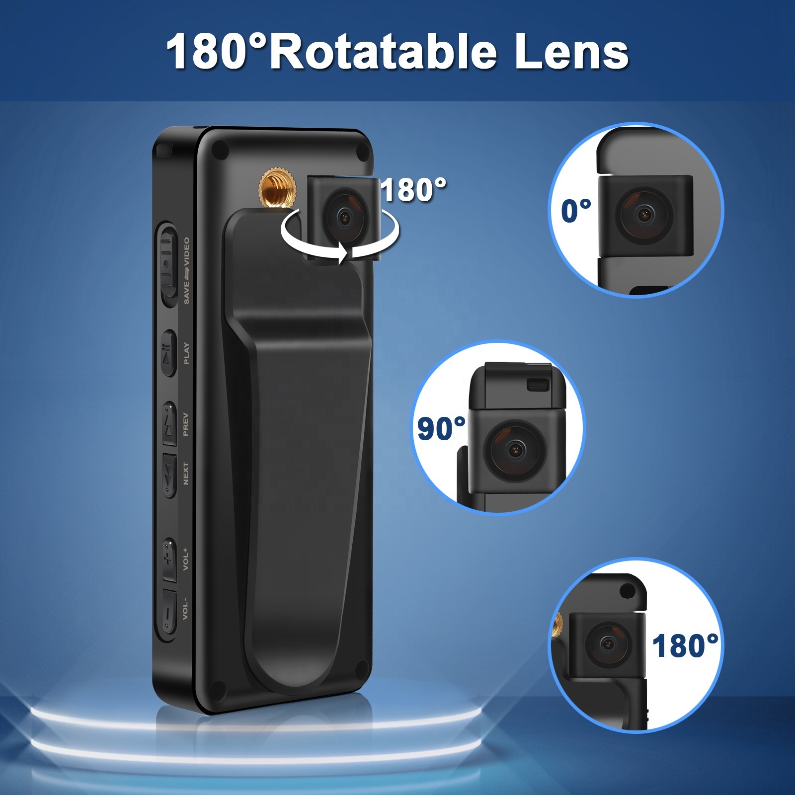 Vandlion A32 Mini Body Camera 1800mAh Long Time Recording Motion Detection Camcorder HD 1080P Video Recording for Riding Office