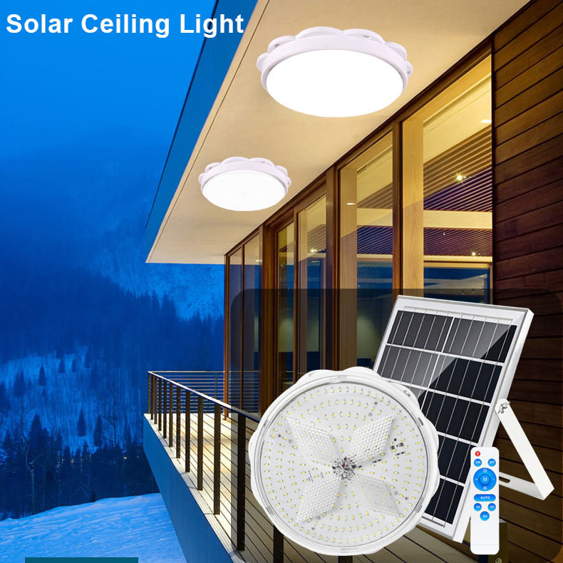 New Design 30W/50W/100W/200W/300W/400W Indoor Solar Lamp LED Solar Ceiling Light for Home House Corridor IP65 70 DC 6V 30000