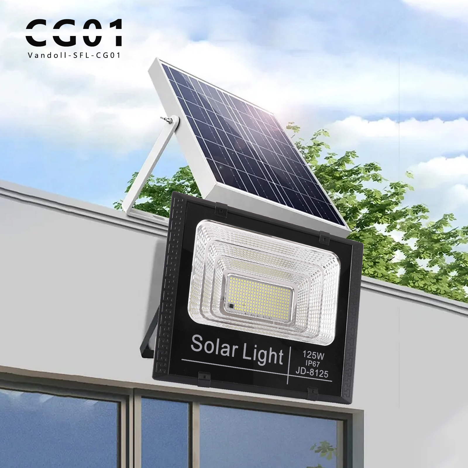 Wholesale Outdoor LED Solar Light Projector Solar Lamp Wall Reflector Solar Flood Light for Warehouse Road